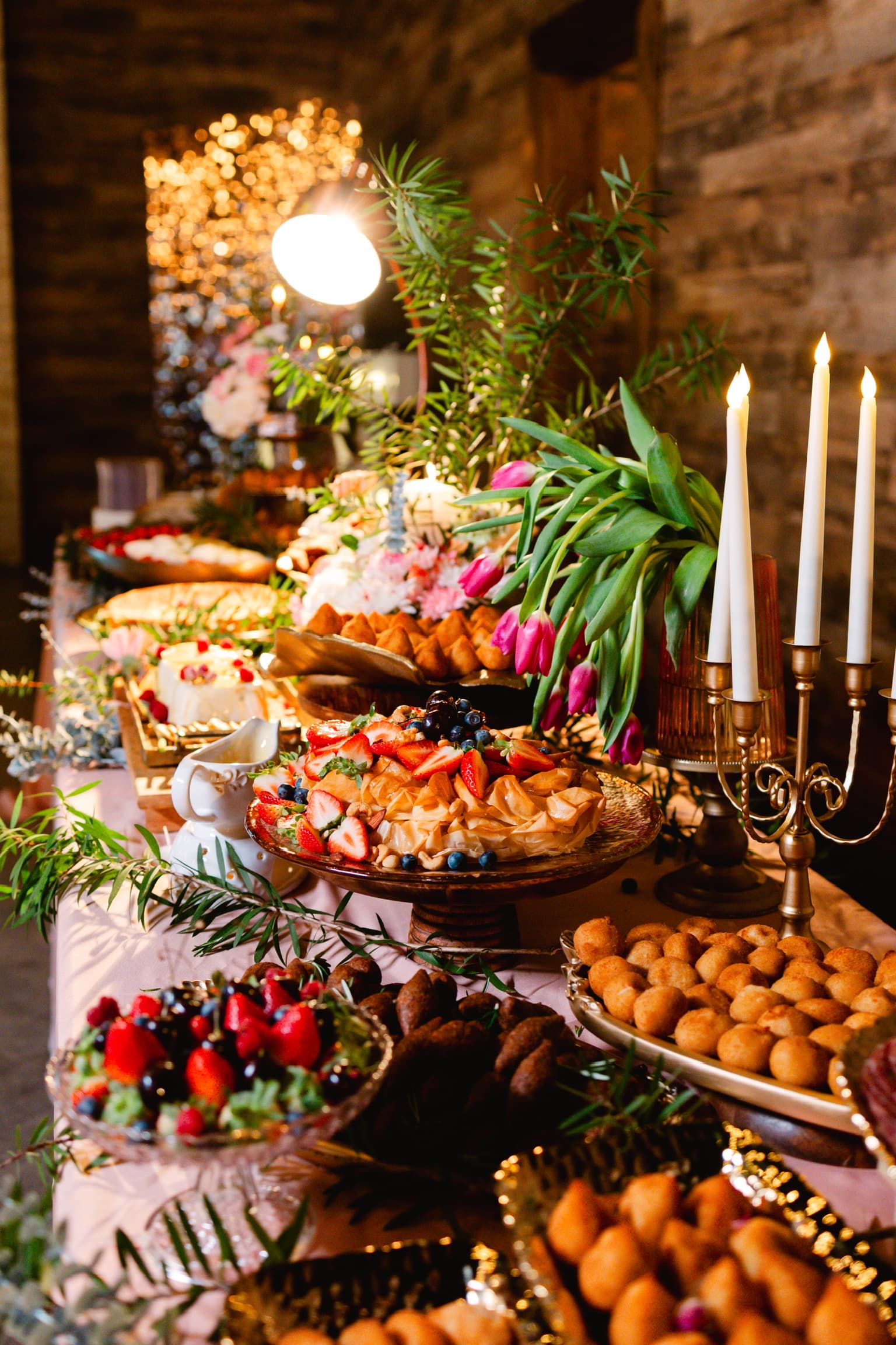 Elegant catering event spread